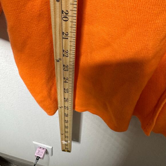 Studio Works Woman 1X Orange Polka Dot Embroidered Cardigan Sweater 100% Cotton - Picture 5 of 7